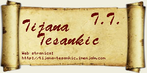 Tijana Tešankić vizit kartica